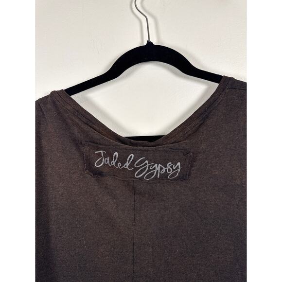 Jaded Gypsy On The Move Oversized Boho Tunic in Washed Brown, OS NWT - Picture 6 of 7